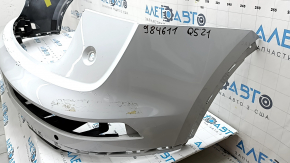 Bare rear bumper, upper part, Audi Q5 80A 21-25, for parking sensors, white, cracks, scratches
