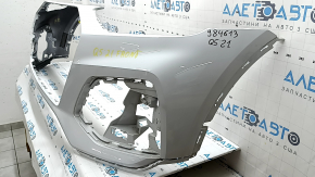 Bare front bumper Audi Q5 80A 21-25 without Park Assist and headlight washers, white, without tow hook cap, scratches, crack