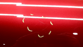 Front right door assembly Toyota Venza 21-24 keyless, red 3T3, bent molding, scratches