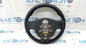 Naked steering wheel Kia Niro 17-19 HEV, PHEV leather, black, gray overlay, without buttons, scratches, worn