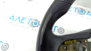 Naked steering wheel Kia Niro 17-19 HEV, PHEV leather, black, gray overlay, without buttons, scratches, worn