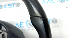 Naked steering wheel Kia Niro 17-19 HEV, PHEV leather, black, gray overlay, without buttons, scratches, worn