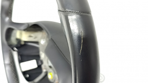 Naked steering wheel Kia Niro 17-19 HEV, PHEV leather, black, gray overlay, without buttons, scratches, worn