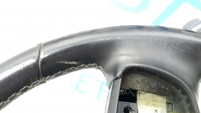 Naked steering wheel Kia Niro 17-19 HEV, PHEV leather, black, gray overlay, without buttons, scratches, worn