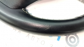 Naked steering wheel Kia Niro 17-19 HEV, PHEV leather, black, gray overlay, without buttons, scratches, worn