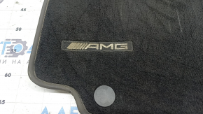Front left fabric floor mat for Mercedes GLC 16-20, black, AMG pack, dry cleanable