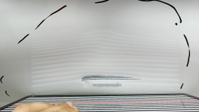 Bare front right door of Mercedes GLC 16-22 SUV, white 149, dented, scratches