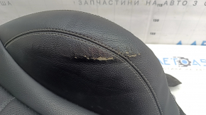 Mercedes GLC 16-20 driver's seat back upholstery, black leather, gray stitching, perforation, heating, cracked leather