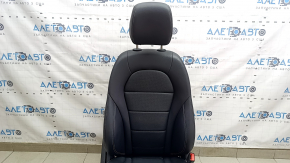 Mercedes GLC 16-20 passenger seat with airbag, electric, heated, black leather, gray stitching