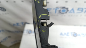 Front bumper bare Audi Q3 16-17, one piece, without tow hook plug, graphite, worn, cracked, cracked fasteners