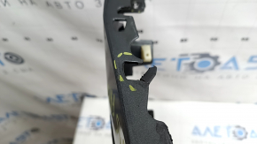 Front bumper bare Audi Q3 16-17, one piece, without tow hook plug, graphite, worn, cracked, cracked fasteners