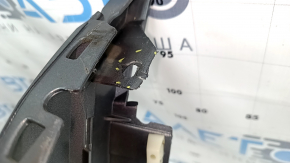 Front bumper bare Audi Q3 16-17, one piece, without tow hook plug, graphite, worn, cracked, cracked fasteners