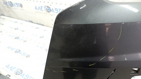 Front bumper bare Audi Q3 16-17, one piece, without tow hook plug, graphite, worn, cracked, cracked fasteners