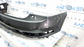 Bare rear bumper, upper part, Audi Q3 8U 16-18, for 2 parking sensors, graphite, cracked mount