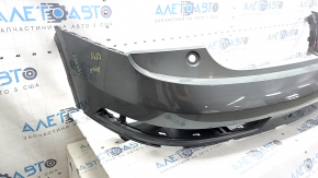 Bare rear bumper, upper part, Audi Q3 8U 16-18, for 2 parking sensors, graphite, cracked mount