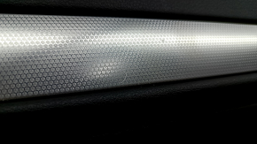 Door trim card rear right Audi Q3 8U 15-18 black, insert black leather, insert under aluminum, armrest black leather, scratches, worn, broken fastener