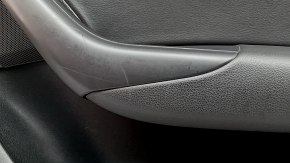 Door trim, front right card, Audi Q3 8U 15-18, black, black leather insert, aluminum insert, black leather armrest, scratches, worn, broken fasteners