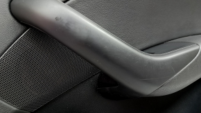 Door trim, front right card, Audi Q3 8U 15-18, black, black leather insert, aluminum insert, black leather armrest, scratches, worn, broken fasteners