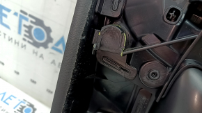 Door trim, front right card, Audi Q3 8U 15-18, black, black leather insert, aluminum insert, black leather armrest, scratches, worn, broken fasteners