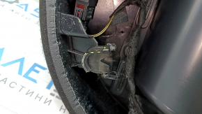 Door trim, front right card, Audi Q3 8U 15-18, black, black leather insert, aluminum insert, black leather armrest, scratches, worn, broken fasteners