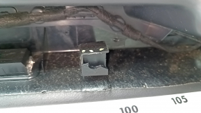 Door trim, front right card, Audi Q3 8U 15-18, black, black leather insert, aluminum insert, black leather armrest, scratches, worn, broken fasteners