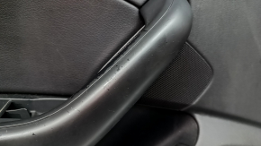 Door trim, front left card, Audi Q3 8U 15-18, black, black leather insert, aluminum insert, black leather armrest, scratches, worn, broken fasteners