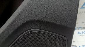Door trim card rear left Audi Q3 8U 15-18 black, insert black leather, insert under aluminum, armrest black leather, scratches, worn, broken fasteners
