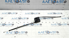 Porsche Macan 15-25 hood release lever under the hood with cables, braid tear, rusty bracket