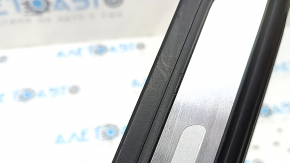 Outer front right threshold trim Audi Q5 80A 18-25 black with chrome, scratches