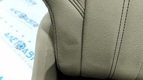 Backrest of the rear row of seats, 2nd row, right, Audi Q5 80A 21-24, beige leather, mechanical, needs cleaning, wrinkled