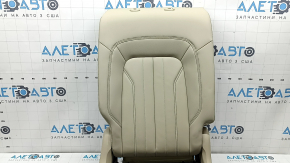 Backrest of the rear row of seats, 2nd row, right, Audi Q5 80A 21-24, beige leather, mechanical, needs cleaning, wrinkled