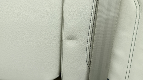 Backrest of the rear row of seats, 2nd row, left, Audi Q5 80A 21-24, beige leather, Standard, with a beige belt and armrest, mechanical, needs cleaning, dented, scratches on the plastic