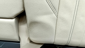 Backrest of the rear row of seats, 2nd row, left, Audi Q5 80A 21-24, beige leather, Standard, with a beige belt and armrest, mechanical, needs cleaning, dented, scratches on the plastic