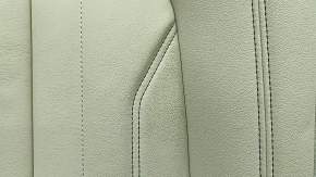 Backrest of the rear row of seats, 2nd row, left, Audi Q5 80A 21-24, beige leather, Standard, with a beige belt and armrest, mechanical, needs cleaning, dented, scratches on the plastic