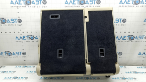 Backrest of the rear row of seats, 2nd row, left, Audi Q5 80A 21-24, beige leather, Standard, with a beige belt and armrest, mechanical, needs cleaning, dented, scratches on the plastic