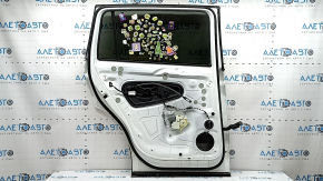 Complete rear left door for VW Tiguan 18-24 tinted, white LC9A, with chrome moldings and bumpers