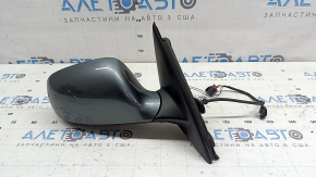 Right side mirror assembly Audi Q3 8U 15-18 6+2 pins, turn signal, heated, auto-folding, BSM, graphite, worn