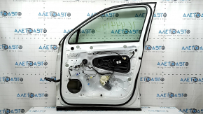 Front right door assembly VW Tiguan 18-24 keyless, white LC9A, dents, scratches on trim and molding