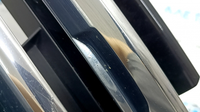 Radiator grill VW Tiguan 18-19 without emblem, 3 chrome stripes, chrome on top, bumps, swollen chrome