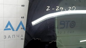 The trunk door is bare with glass, VW Tiguan 18-24, white LC9A, with a wiper arm and a trapezoid, scratches on the glass, dents