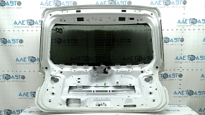 The trunk door is bare with glass, VW Tiguan 18-24, white LC9A, with a wiper arm and a trapezoid, scratches on the glass, dents