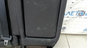 Backrest of the rear row of seats, 2nd row, right, Hyundai Tucson 22-24, black fabric, with a belt, black stitching, without a headrest, without an airbag, dry-cleanable