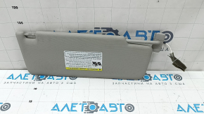 Left sun visor for VW Tiguan 18-24, grey, no hook, crack in mount, dents, needs cleaning