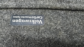Rear fabric trunk mat for VW Tiguan 18-24, black, for 3 rows, cracked, needs cleaning