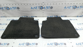 Set of floor mats, fabric, Mercedes W167 GLE 350 450 20-25, dark gray, 3 rows, worn, dry cleanable