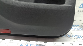Door trim panel front left complete Mercedes W167 GLE 350 450 20-25 dark gray, insert and armrest brown leather, molding under dark wood, with handle, Burmester, scratches