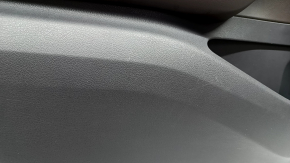 Door trim panel front left complete Mercedes W167 GLE 350 450 20-25 dark gray, insert and armrest brown leather, molding under dark wood, with handle, Burmester, scratches