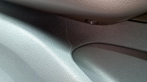 Door trim, rear left card, complete Mercedes W167 GLE 350 450 20-23, dark gray, insert and armrest, brown leather, molding under dark wood for seat control, with handle, Burmester, without curtain, scratches