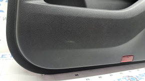 Door trim, front right card, complete, Mercedes W167 GLE 350 450 20-25, dark gray, insert and armrest, brown leather, molding in dark wood, with handle, Burmester, scratches