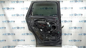 Rear left door assembly Hyundai Santa FE 19-23 under the curtain, tinted, graphite T2G, chrome handle, dent, torn seal